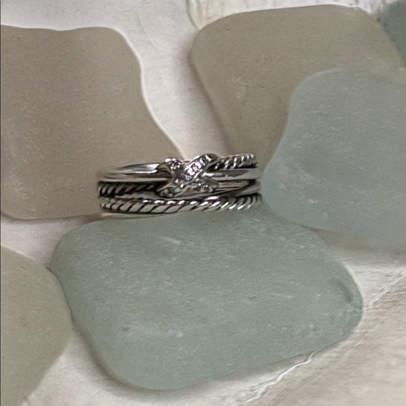 David Yurman Jewelry - David Yurman X Crossover Diamond Cable Ring